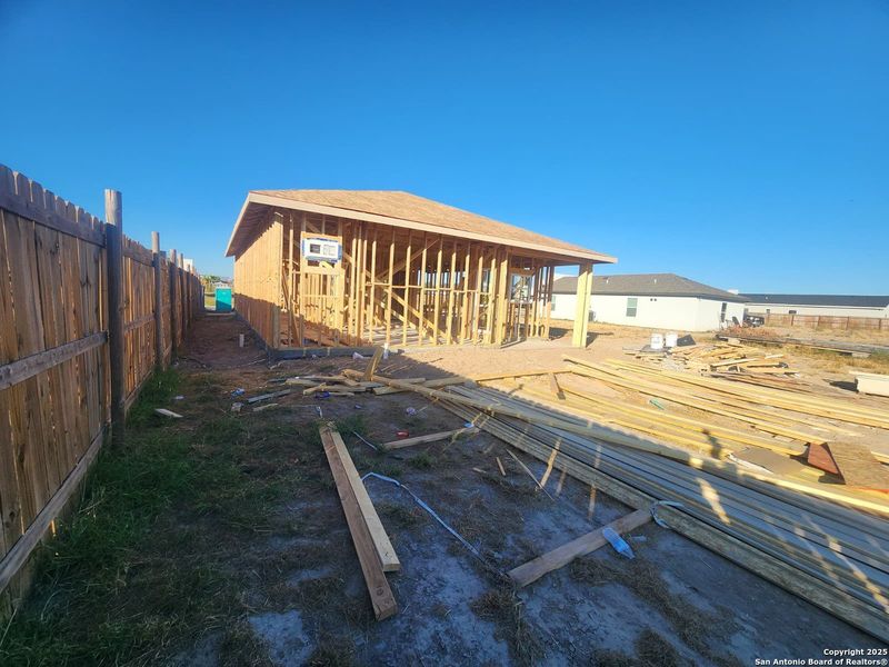 In-progress construction of a new home in , Laredo, TX (Image 2).
