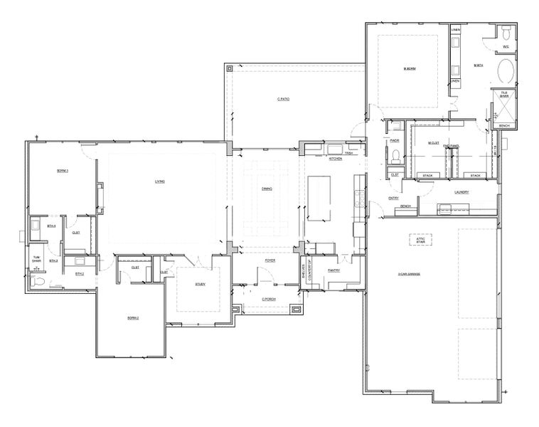 2D floor plan layout of this home in Escalera Ranch 1833, Victoria, TX (Image 3). 2D floor plan layout of this home in Escalera Ranch 1833, Victoria, TX (Image 3).