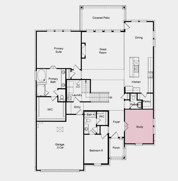 Additional highlights include: private study, fireplace in the great room, and drop-in tub in the primary bathroom. Additional highlights include: private study, fireplace in the great room, and drop-in tub in the primary bathroom.