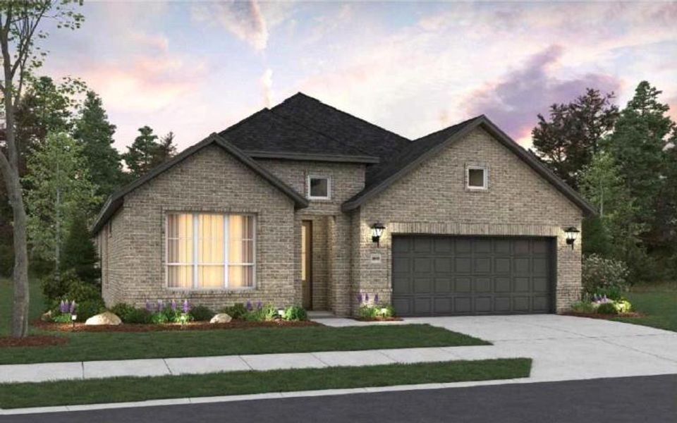 Front exterior of a new home in Sunterra, Katy, TX, highlighting curb appeal (Image 1). Front exterior of a new home in Sunterra, Katy, TX, highlighting curb appeal (Image 1).