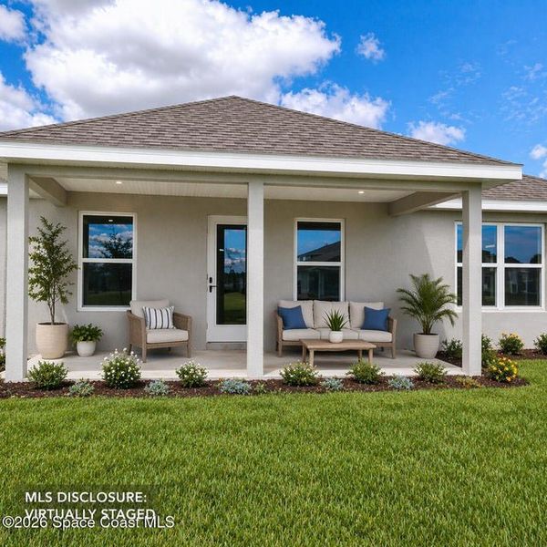 Exterior details and patio area of a home in St. John's Preserve, Palm Bay (Image 3).