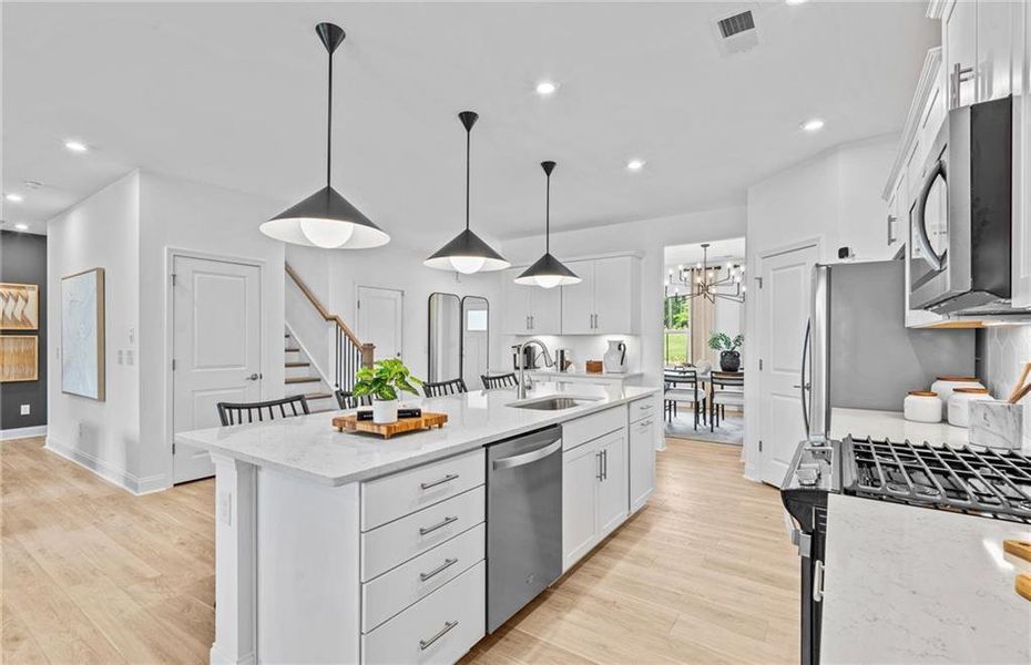 Furnished interior view inside a new home in Briar Creek, Atlanta (Image 10).