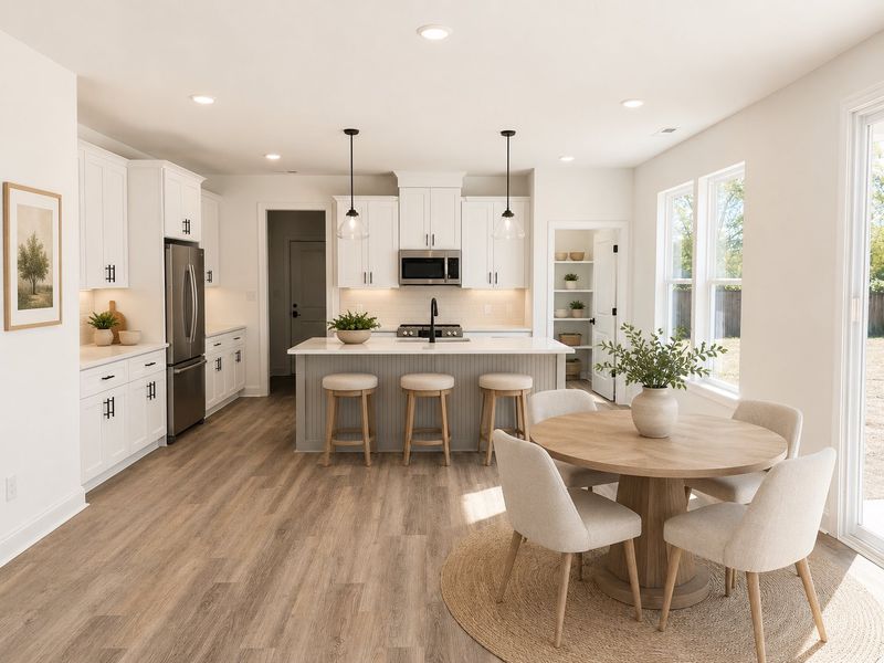 Furnished interior view inside a new home in Dixon Grove, Grimesland (Image 7).