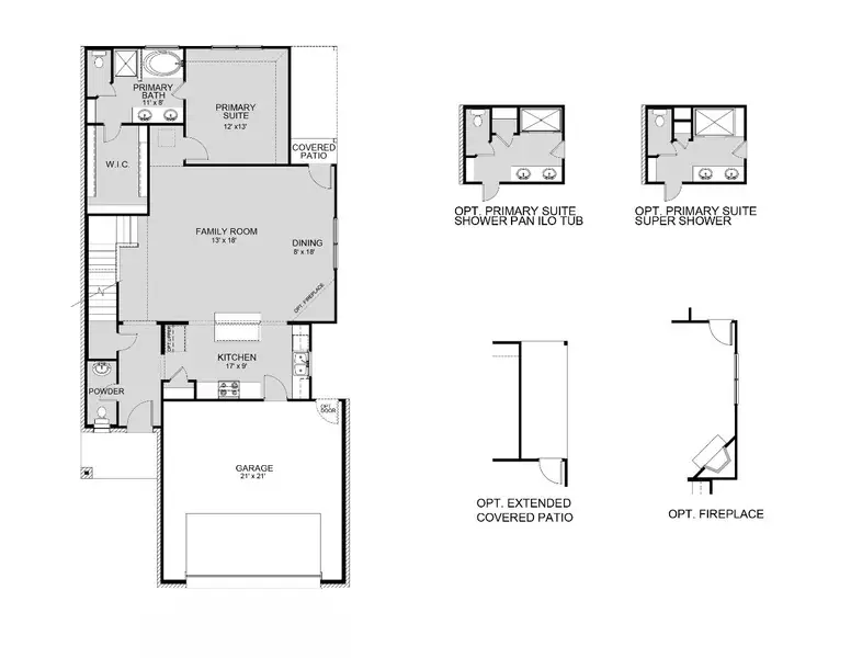 2D floor plan layout for the The Avola - Walden on Lake Conroe by Legend Homes in Lake Conroe Area Homes, Montgomery, TX (Image 3).