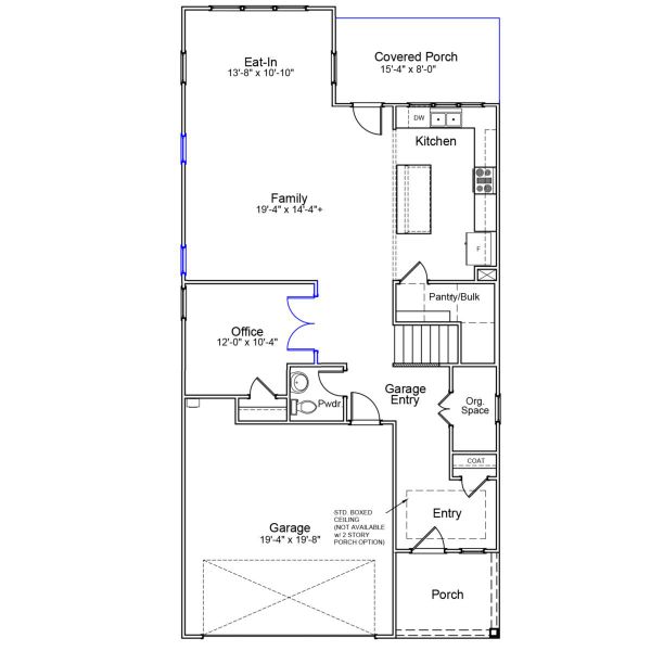 2D floor plan layout of this home in Renaissance at White Oak, Garner, NC (Image 4).