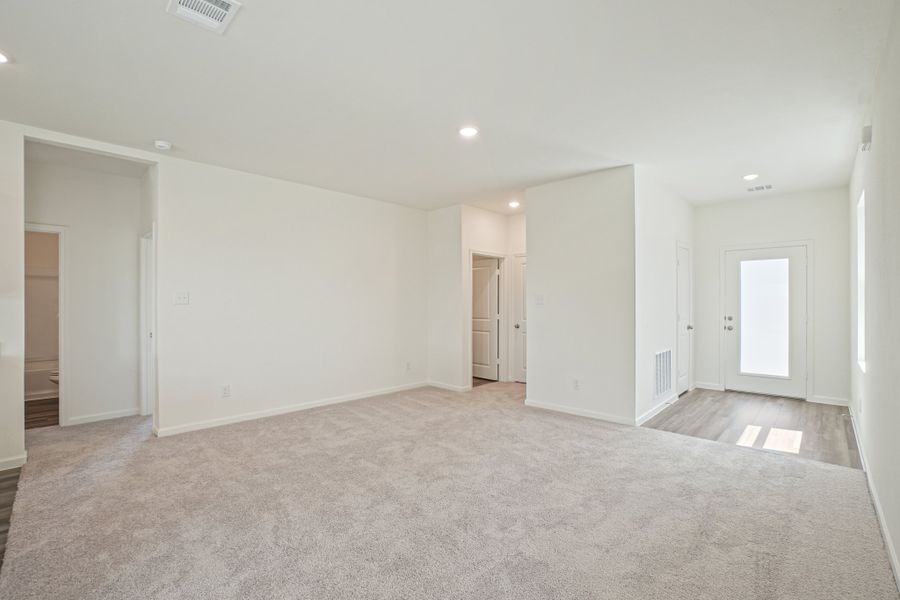 Representative unfurnished interior of a home built from the Odyssey by Starlight Homes in The Wilder, Adkins (Image 15). Representative unfurnished interior of a home built from the Odyssey by Starlight Homes in The Wilder, Adkins (Image 15).