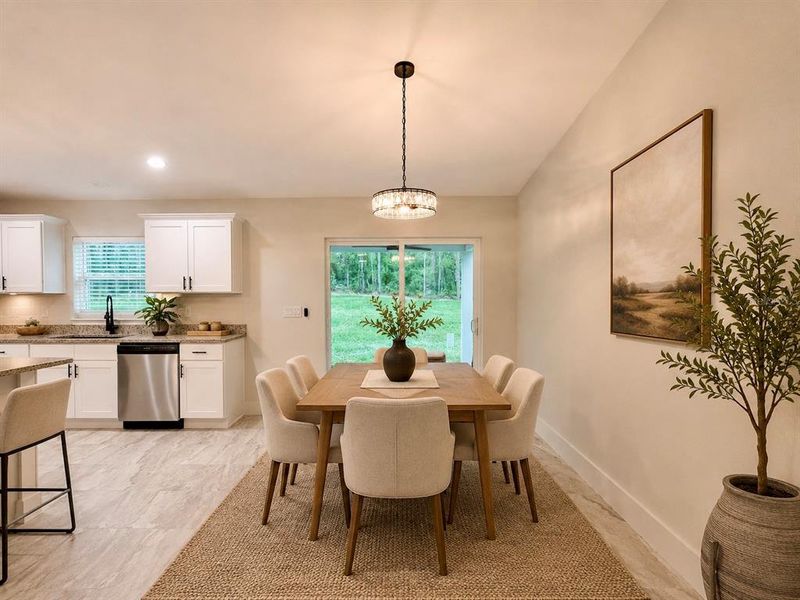 Furnished interior view inside a new home in , Dunnellon (Image 35).