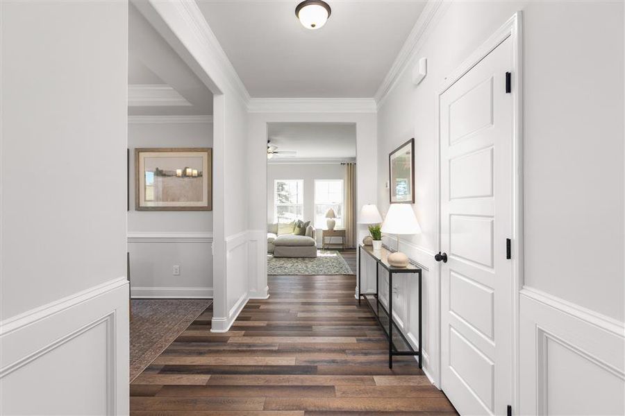 Furnished interior view inside a new home in Miller's Reserve, Winston-Salem (Image 15).