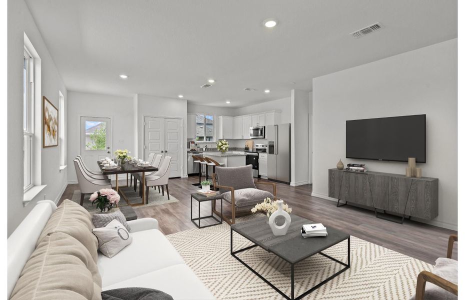 Furnished interior view inside a new home in Meadows at Clear Springs, New Braunfels (Image 3).