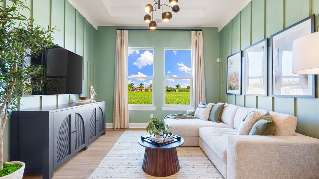 Representative furnished interior of a home built from the Marino by Taylor Morrison in Esplanade by the Islands, Naples (Image 10).