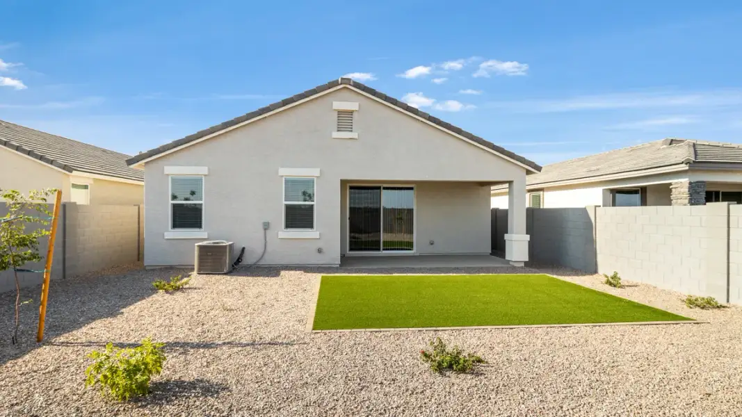 Exterior details and patio area of a home in Zanjero Pass, Waddell (Image 3).