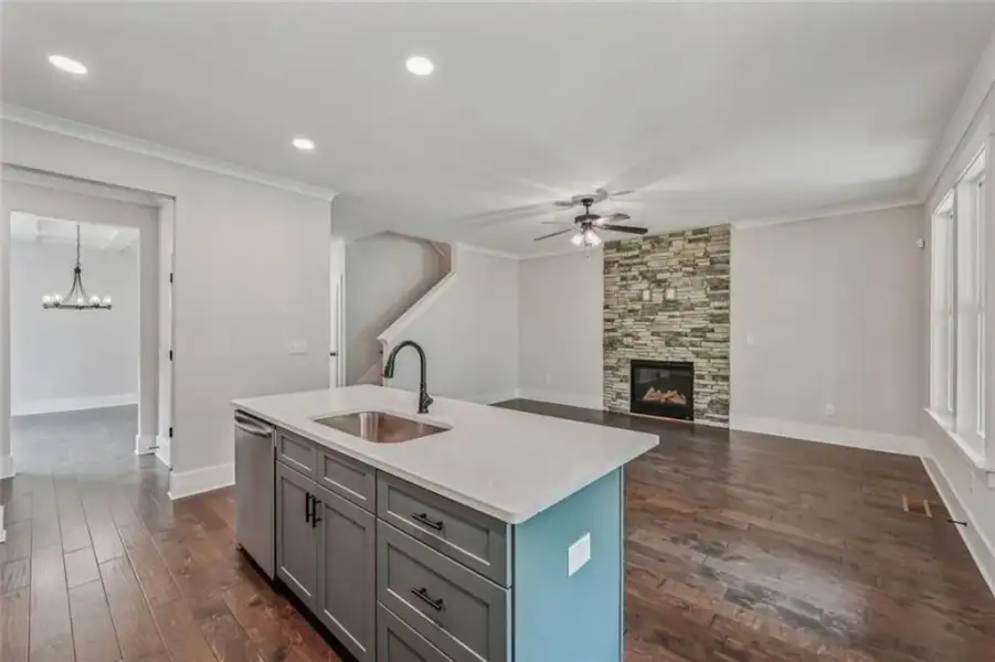 Furnished interior view inside a new home in , Atlanta (Image 11). Furnished interior view inside a new home in , Atlanta (Image 11).