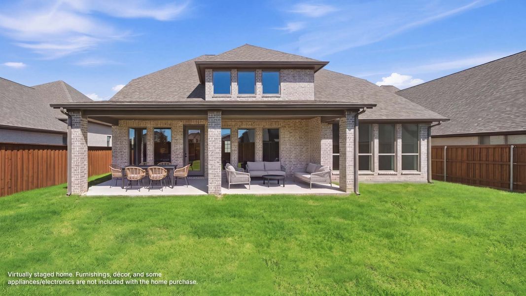 Exterior details and patio area of a home in Myrtle Creek, Waxahachie (Image 2).