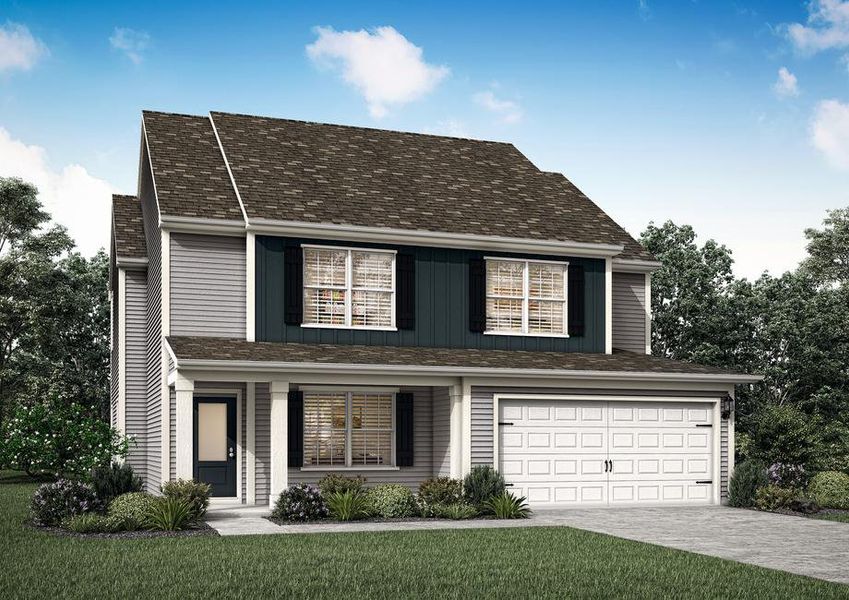 Front exterior of a home in the The Meadows community, located in Mebane, NC (Image 12).