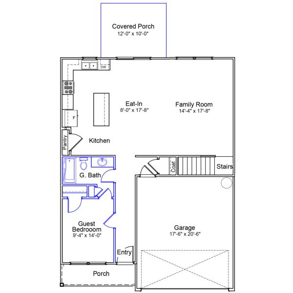 2D floor plan layout of this home in Bluefield, Lexington, SC (Image 2). 2D floor plan layout of this home in Bluefield, Lexington, SC (Image 2).