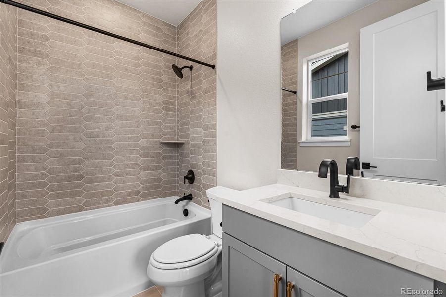 Furnished interior view inside a new home in Luxe at The Canyons, Castle Pines (Image 10).