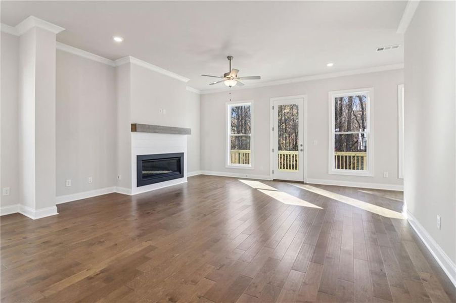 Spacious, unfurnished interior of a new home in Brackley Single Family, Cumming (Image 52). Spacious, unfurnished interior of a new home in Brackley Single Family, Cumming (Image 52).