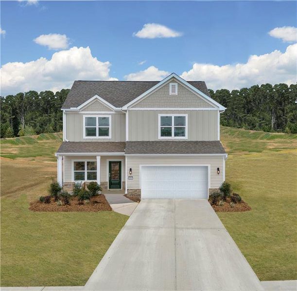 Front exterior of a new home in , Rockmart, GA, highlighting curb appeal (Image 2).