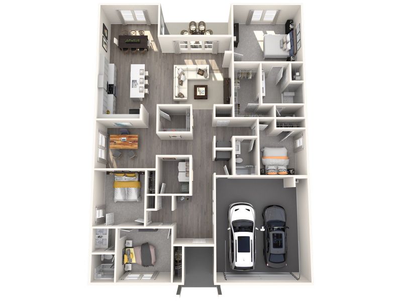 2D floor plan layout for the Edgewood by Meritage Homes in The Coves at Lakes of Cane Bay, Summerville, SC (Image 4). 2D floor plan layout for the Edgewood by Meritage Homes in The Coves at Lakes of Cane Bay, Summerville, SC (Image 4).