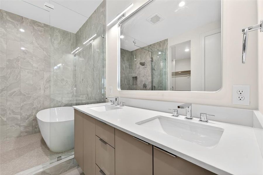 Furnished interior view inside a new home in , Dallas (Image 7).