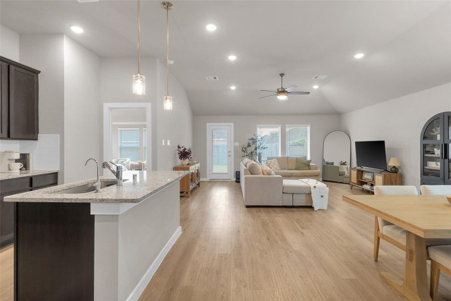 Furnished interior view inside a new home in Mustang Crossing, Alvin (Image 10).