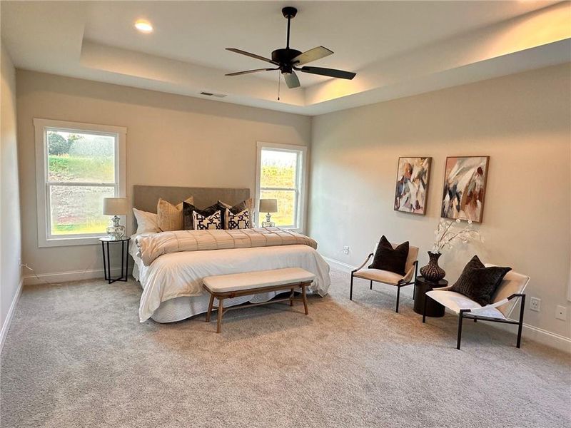 Furnished interior in a model home at The Reserve at Red Oaks in Carrollton (Image 6).