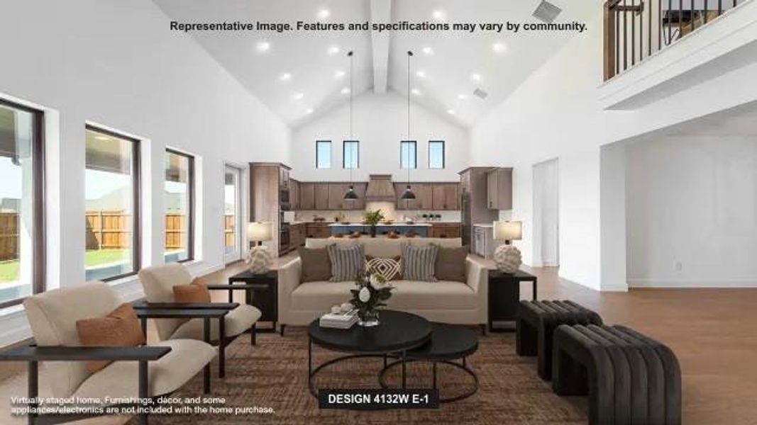 Furnished interior view inside a new home in Lakes of Cane Island, Katy (Image 4).
