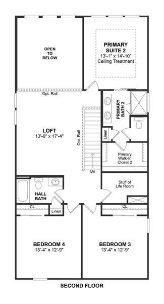 2D floor plan layout for the Seaview by K. Hovnanian® Homes in Bergamo, Katy, TX (Image 5). 2D floor plan layout for the Seaview by K. Hovnanian® Homes in Bergamo, Katy, TX (Image 5).