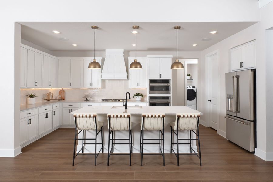 Representative furnished interior of a home built from the Evelyn by Tri Pointe Homes in The Meadows, Denton (Image 6).