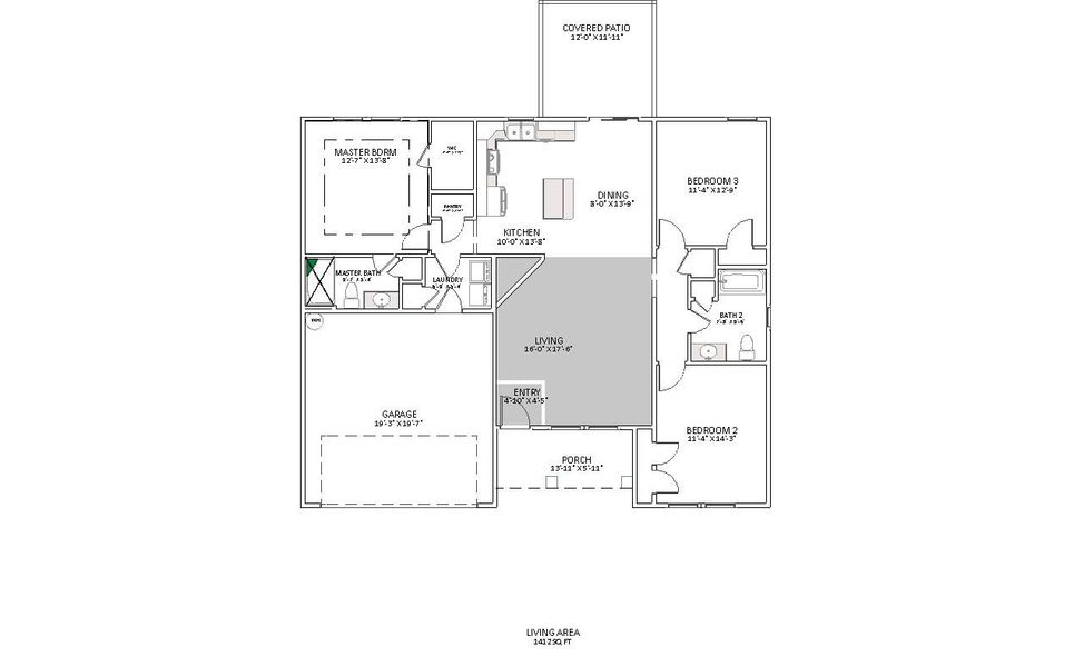 2D floor plan layout for the Startex by Enchanted Homes in Lonesome Dove, San Antonio, TX (Image 5).