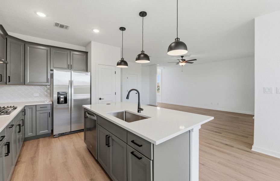 Furnished interior view inside a new home in Santa Rita Ranch, Liberty Hill (Image 8).