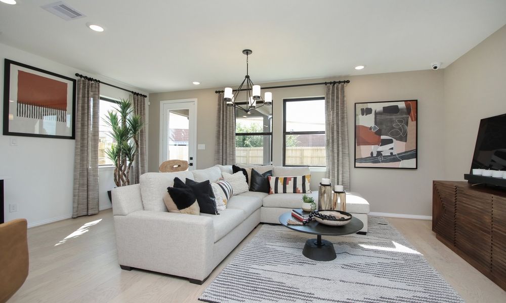 Representative furnished interior of a home built from the Lexington Series - Denton by Brightland Homes in Beamer Villas, Friendswood (Image 12).