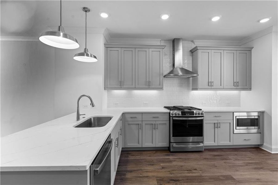 Furnished interior view inside a new home in Evanshire Townhomes, Duluth (Image 16).