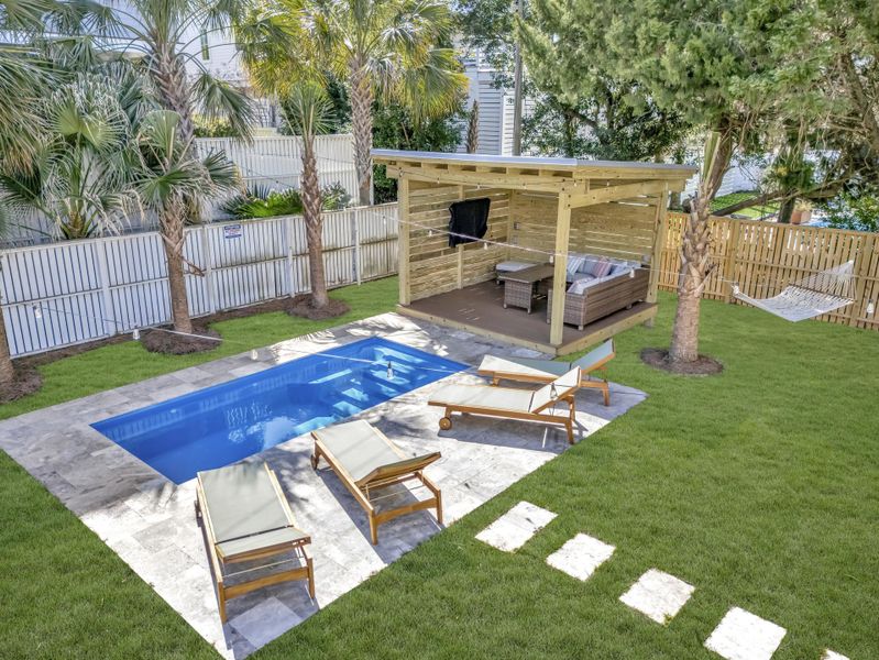 Exterior details and patio area of a home in , Isle Of Palms (Image 31). Exterior details and patio area of a home in , Isle Of Palms (Image 31).