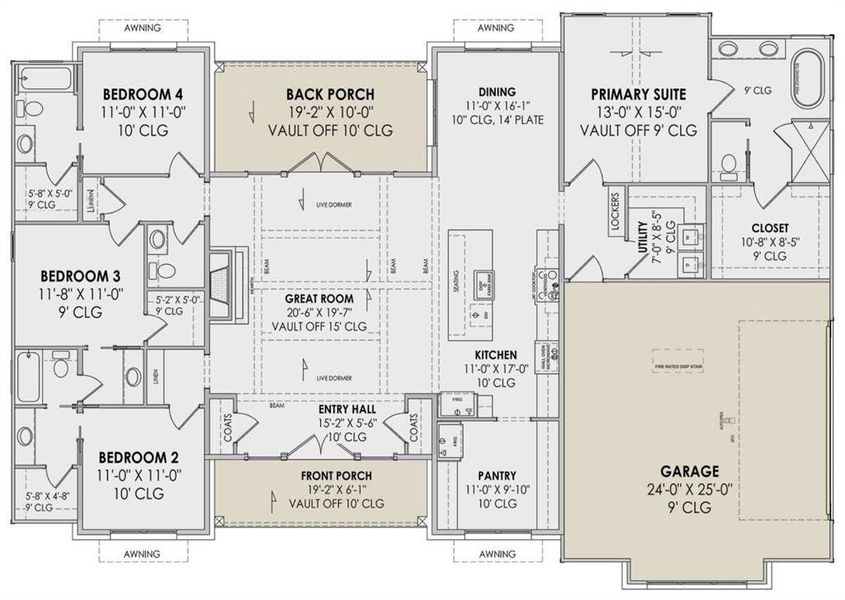 2D floor plan layout of this home in Oak Water Ranch, Granbury, TX (Image 3). 2D floor plan layout of this home in Oak Water Ranch, Granbury, TX (Image 3).