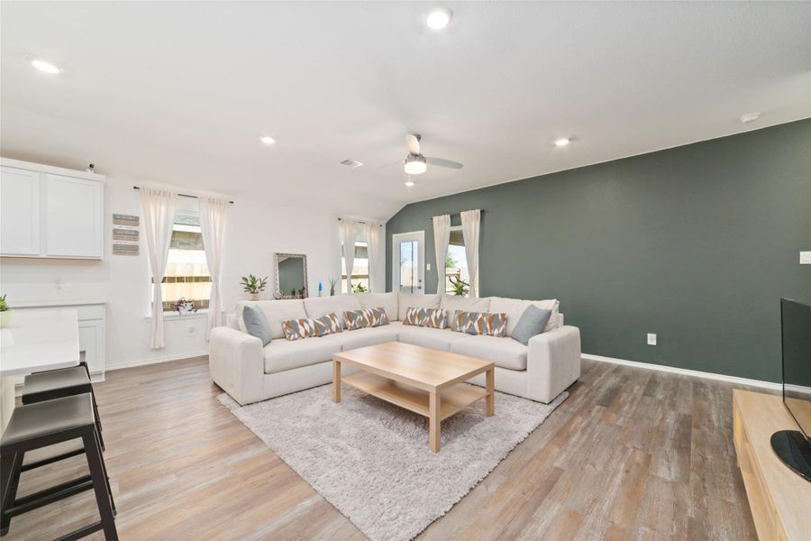Furnished interior view inside a new home in Sunterra, Katy (Image 15).