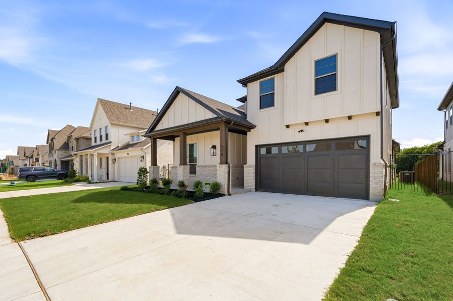 Front exterior of a new home in Parks of Aledo, Aledo, TX, highlighting curb appeal (Image 25).