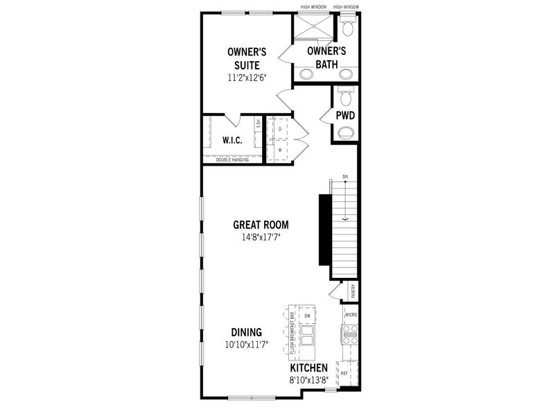 2D floor plan layout of this home in Collin Creek, Plano, TX (Image 3).