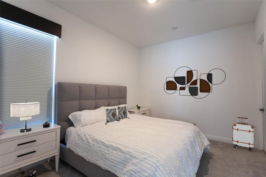 Large bedroom with neutral colors