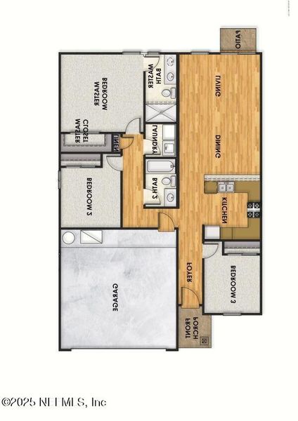 2D floor plan layout of this home in , Jacksonville, FL (Image 3).