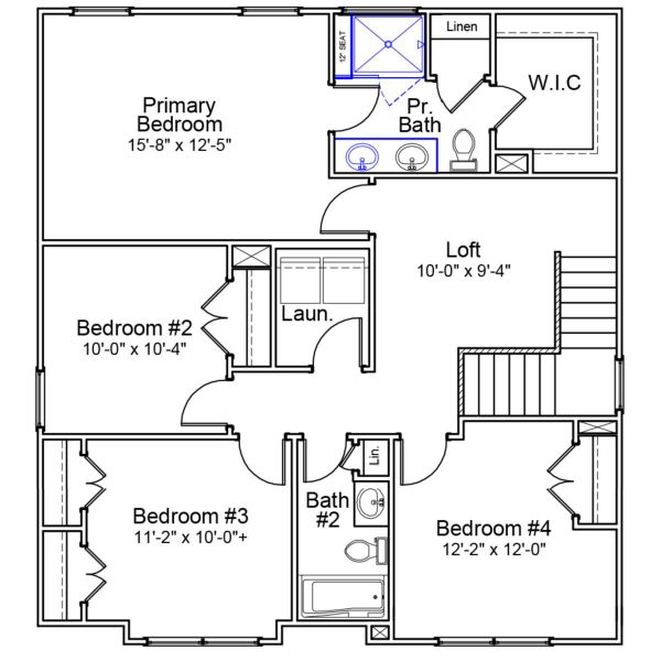 2D floor plan layout of this home in Creekside Ridge, Batesburg-Leesville, SC (Image 3).