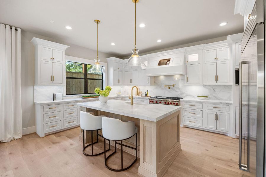 This Gourmet Kitchen is fully equipped w/ top of the line selections & appliances, leaving very little desired and perfect for entertaining guests.