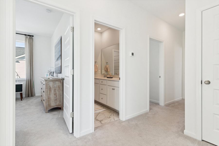 Furnished interior view inside a new home in Sweetgrass at Summers Corner, Summerville (Image 18).