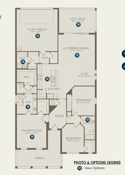 2D floor plan layout for the Arbordale II by Pulte Homes in SeaFlower, Bradenton, FL (Image 2). 2D floor plan layout for the Arbordale II by Pulte Homes in SeaFlower, Bradenton, FL (Image 2).