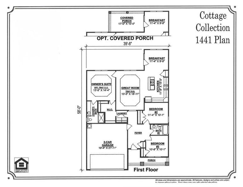 2D floor plan layout of this home in Stone Fort Meadows, Manchester, TN (Image 3).