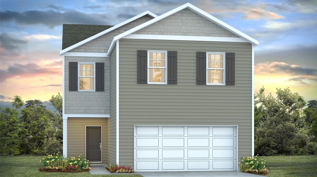 Representative exterior photo of a completed home built from the Aisle by D.R. Horton in Sease's Pond, Gilbert, SC (Image 19).