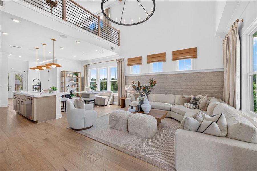 Furnished interior view inside a new home in Villages at Sharon Springs, Cumming (Image 9).