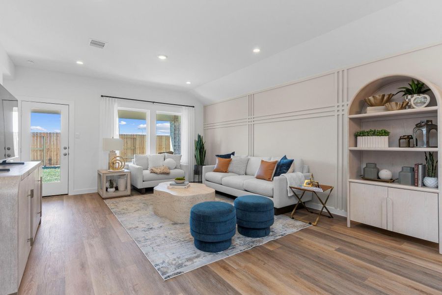 Furnished interior view inside a new home in , Iowa Colony (Image 18).