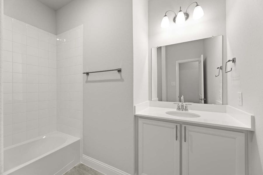 Representative furnished interior of a home built from the Addison II by Pacesetter Homes in Leonard Trails, Anna (Image 13).