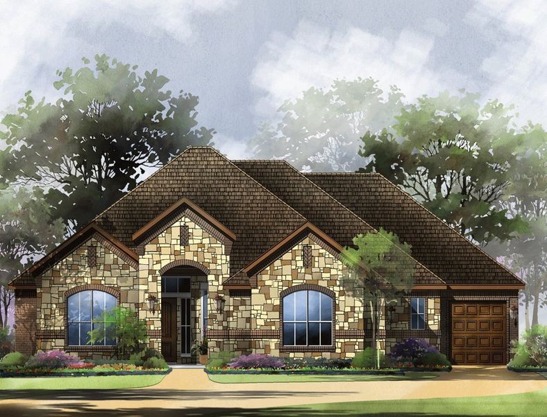 Milano Floor Plan Elevation C, Stewart's Forest, Conroe | Sitterle Homes